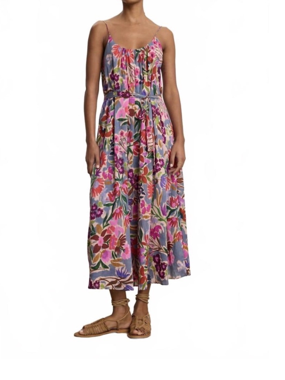 VELVET BY GRAHAM & SPENCER Alexa Printed Voile Dress in Tahiti  Sz M